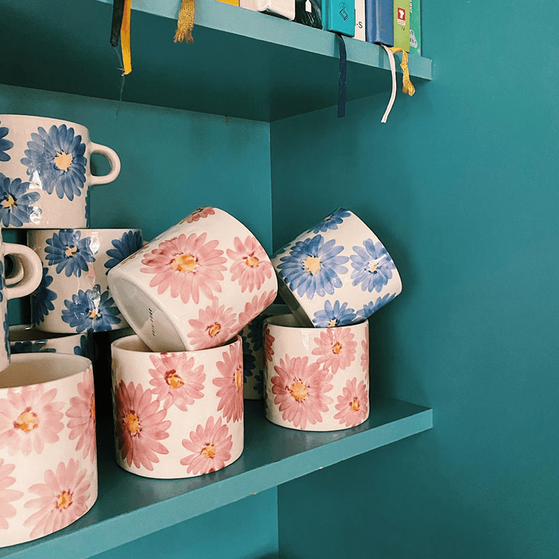 Cherished Moments Set of 2 Mugs, 500ml, Blue & Pink