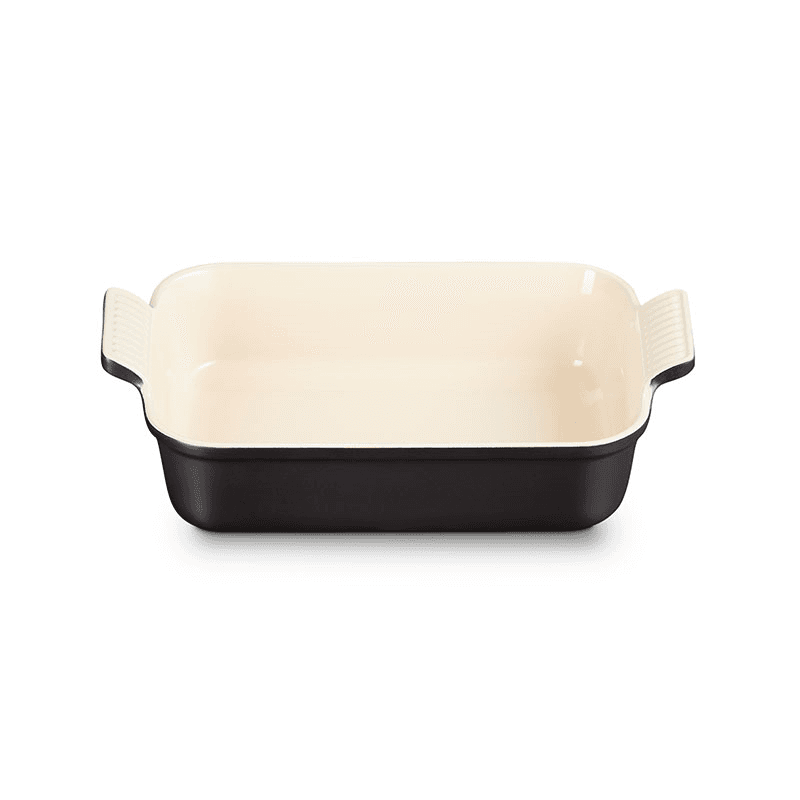 Stoneware Rectangular dish, 26 x 19cm - 2.3 litre, Satin Black