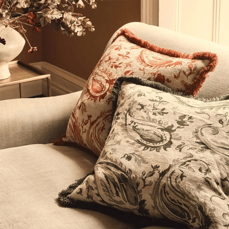 Wilde Cushion Cover, 51 x 51cm, Sage / Terrcota