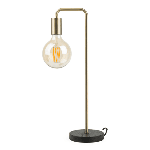 Image showing the Junction Table Lamp, H55cm, Brass & Walnut product.