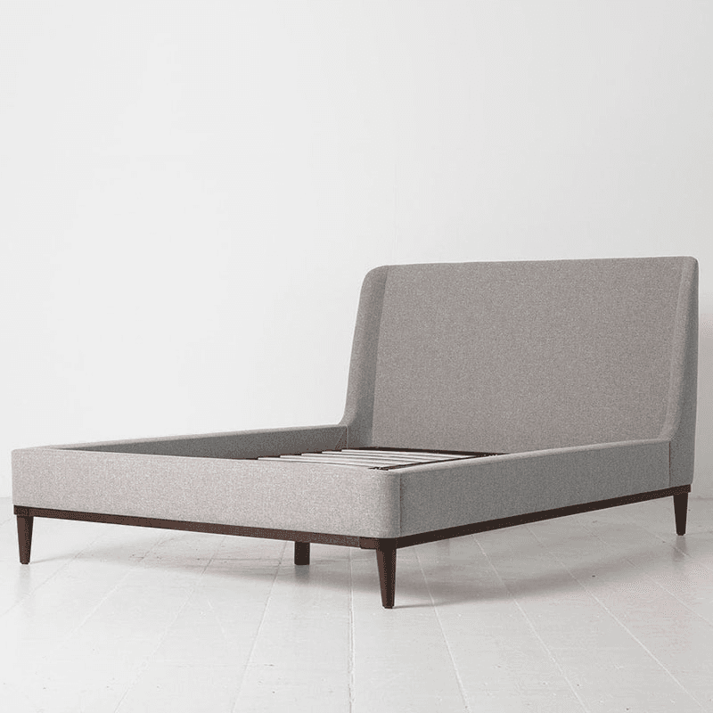 Bed 02 Linen Double Frame, Natural