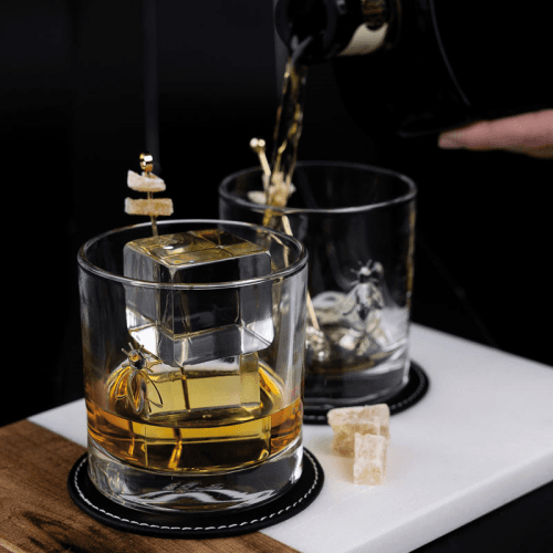 Image showing the Bee Set of 4 Tumblers, 320ml, Clear product.