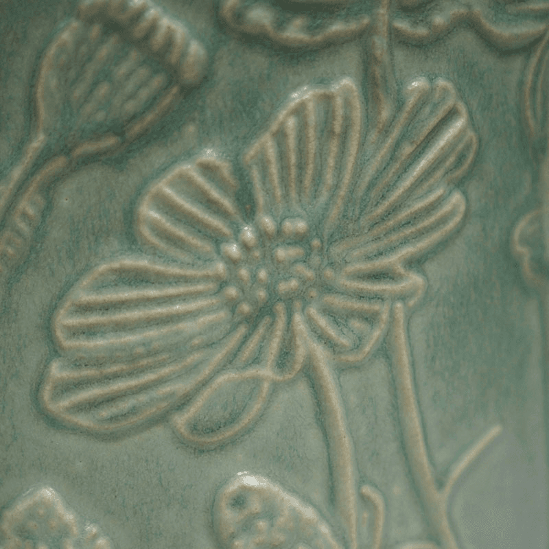 Kew Botanical Retreat Stoneware Meadow Planter, D21cm, Green