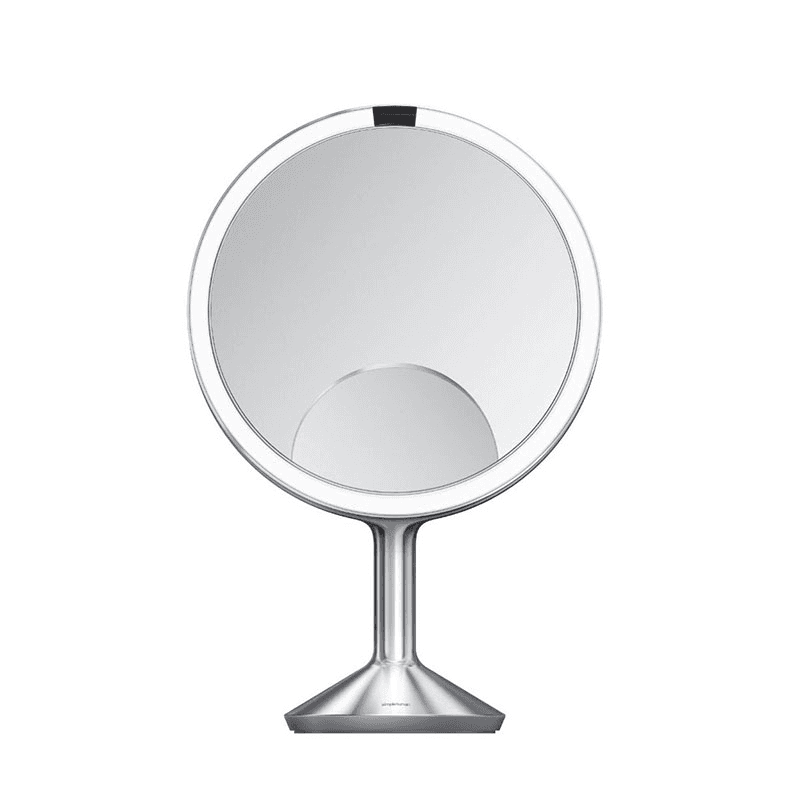 Sensor Mirror Trio Max with Touch-Control Brightness, D25cm, Brushed Stainless Steel