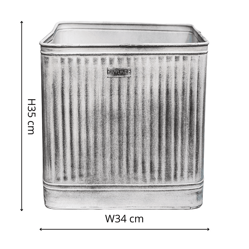 Hampton Planter, D34cm, Galvanised