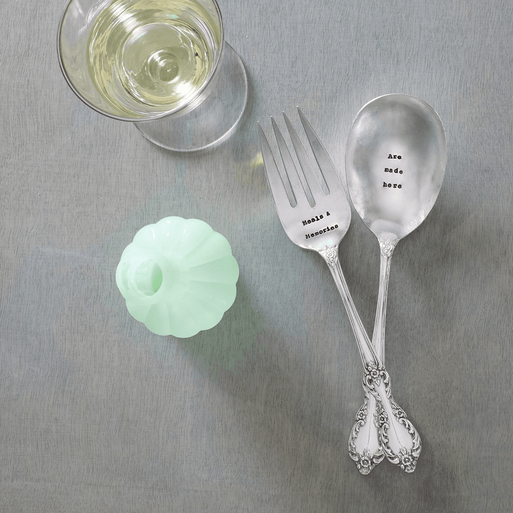 Meals And Memories Pair of salad servers, 21cm, Silver Plated