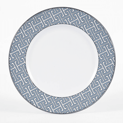Image showing the Maze Set of 2 Dinner Plate, D26cm, Cornflower Blue product.