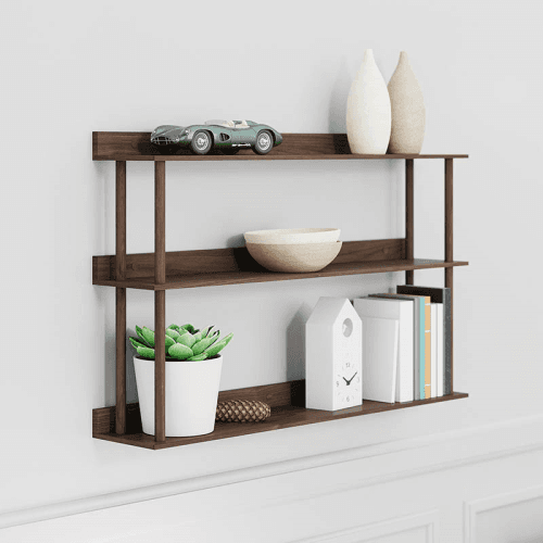 Image showing the Platform 3 Shelf, H64 x W100cm, Walnut product.