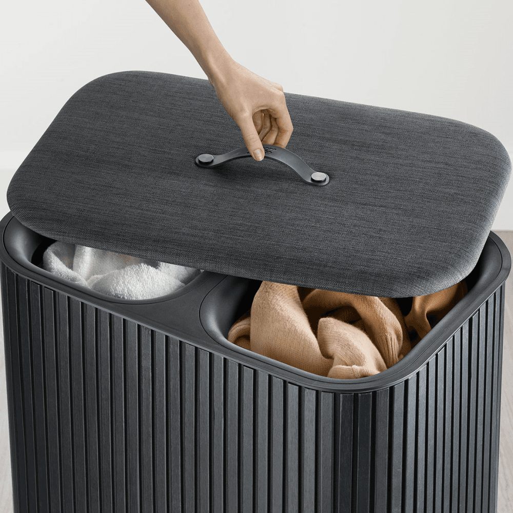 Tota Luxe Laundry Basket, 90L, Black