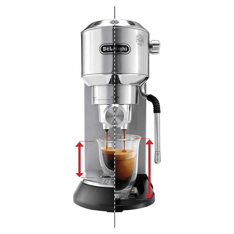Dedica Arte Manual Coffee Machine, Silver