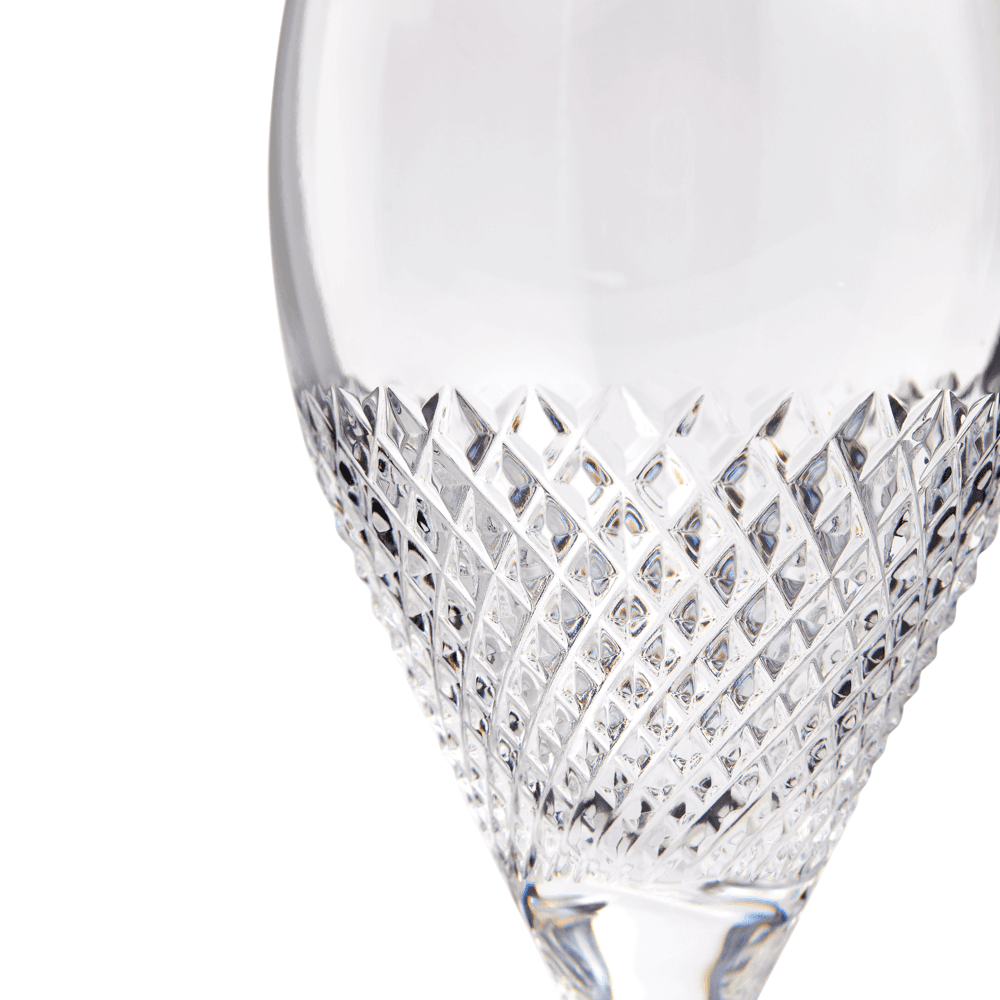 Diamond Mosaic Set of 2 Goblets, 280ml, Clear
