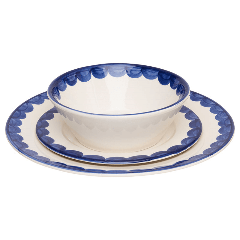 Scallop Set of 2 Bowls, D16cm, Blue
