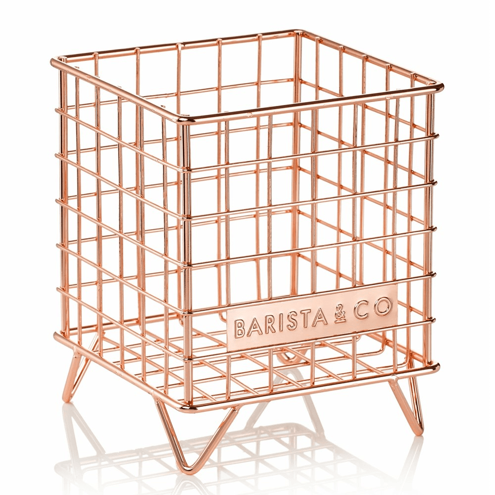 Pod Coffee capsule storage, 18 x 14 x 14cm, Copper