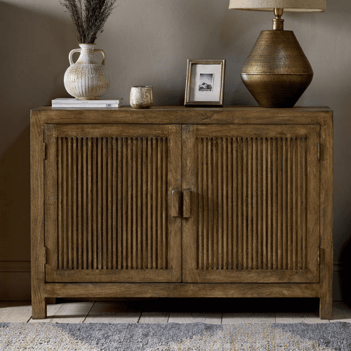 Image showing the Yasha Mango Wood Sideboard, 85 x 122cm, Natural product.