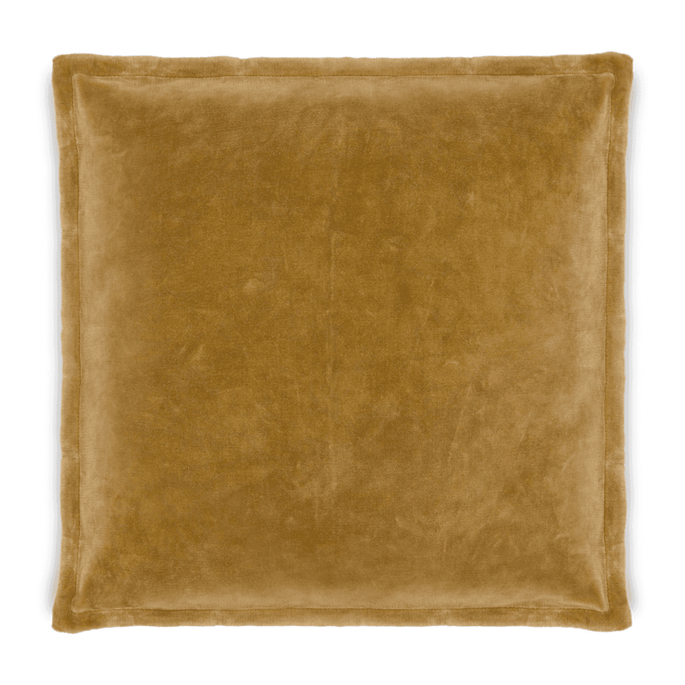 Sela Velvet Cushion Cover, Ochre
