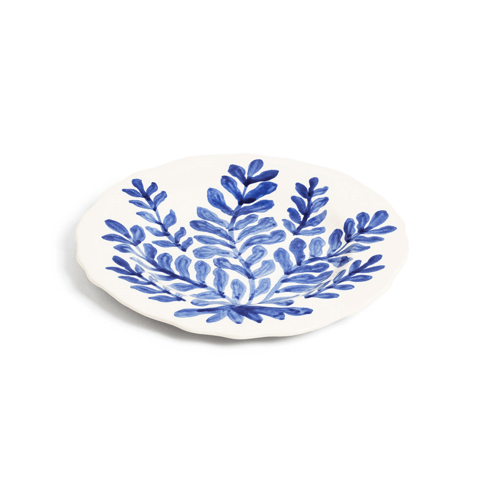 Leaf Dinner Plate, Blue