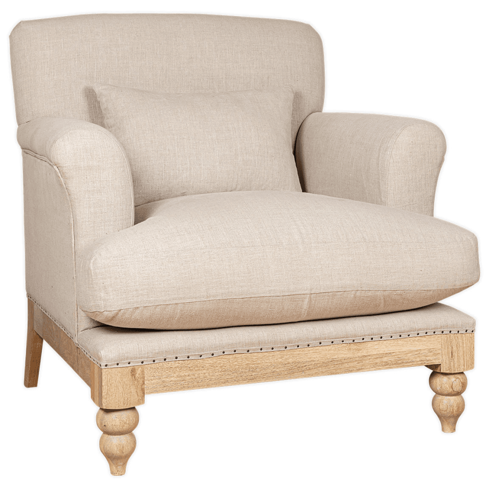 Kashi Kashi Linen Armchai, Natural