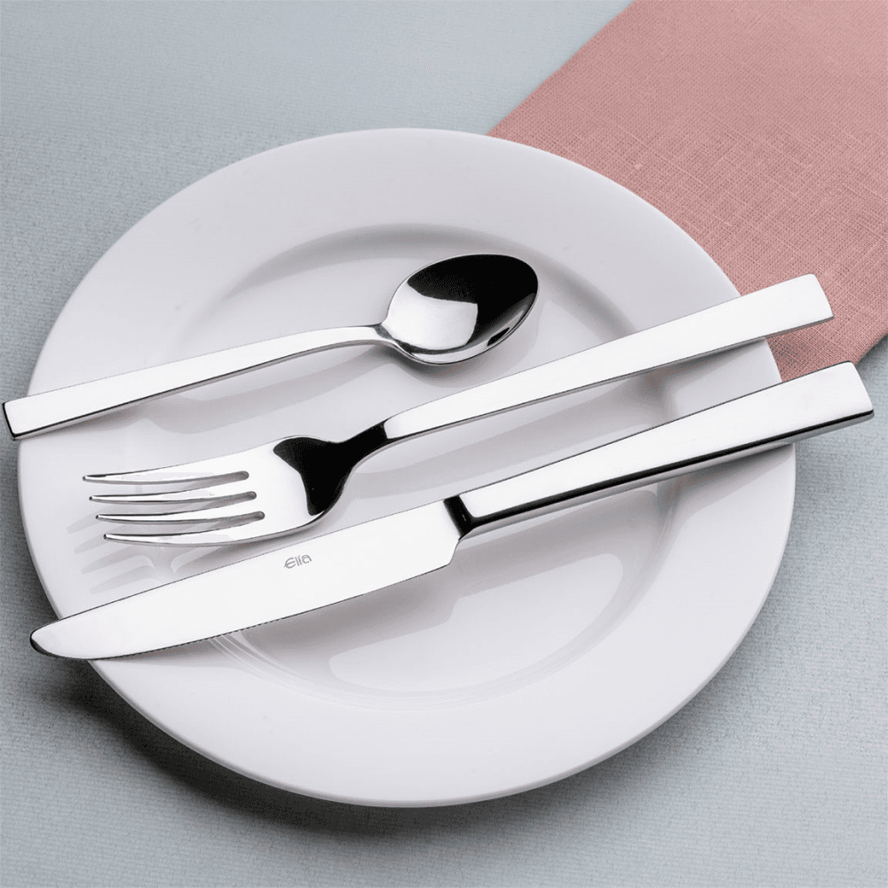Aria 44 Piece Cutlery Set With Canteen, Mirror Finish