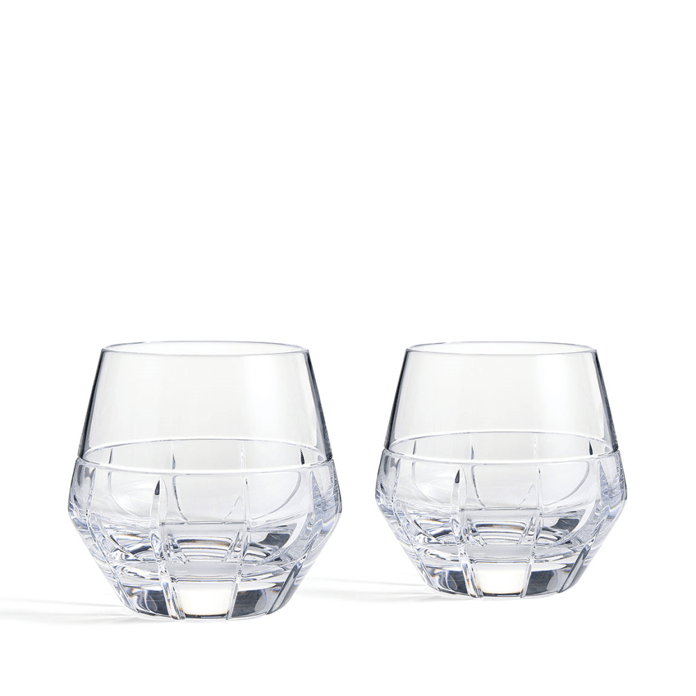 Luxe Graphite Pair of Tumblers, Clear