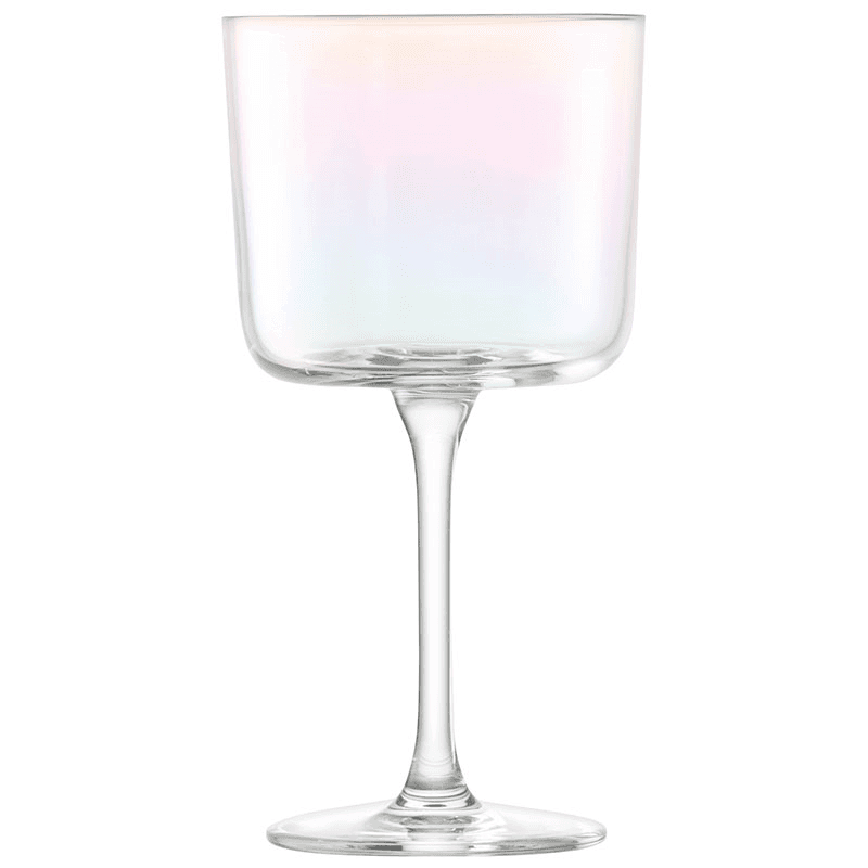 Iridescence Set of 2 Wine Glasses, Mother of Pearl