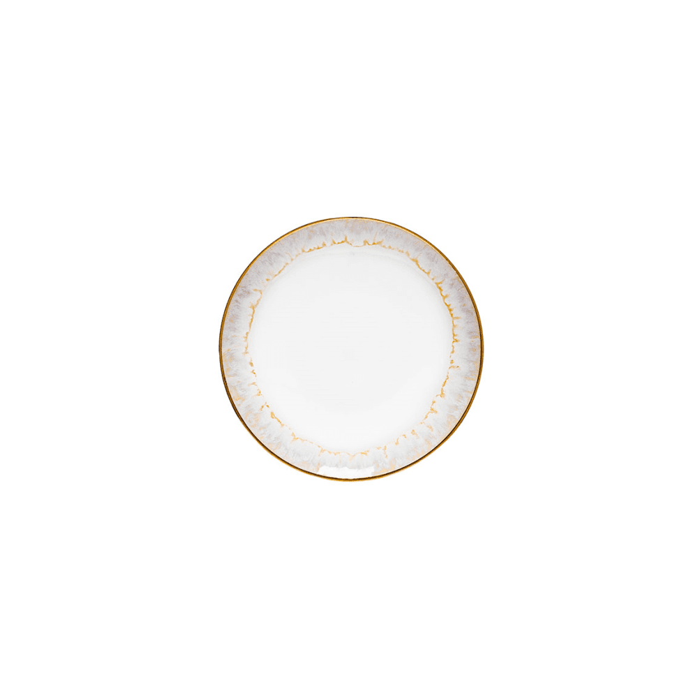 Taormina Set of 6 bread plates, white/gold