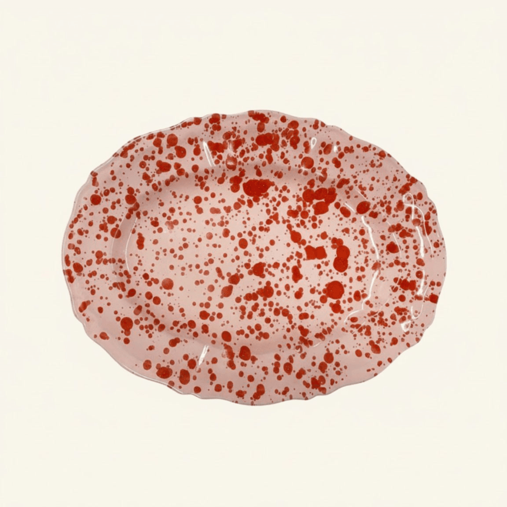 Italian Splatterware Oval Serving Platter