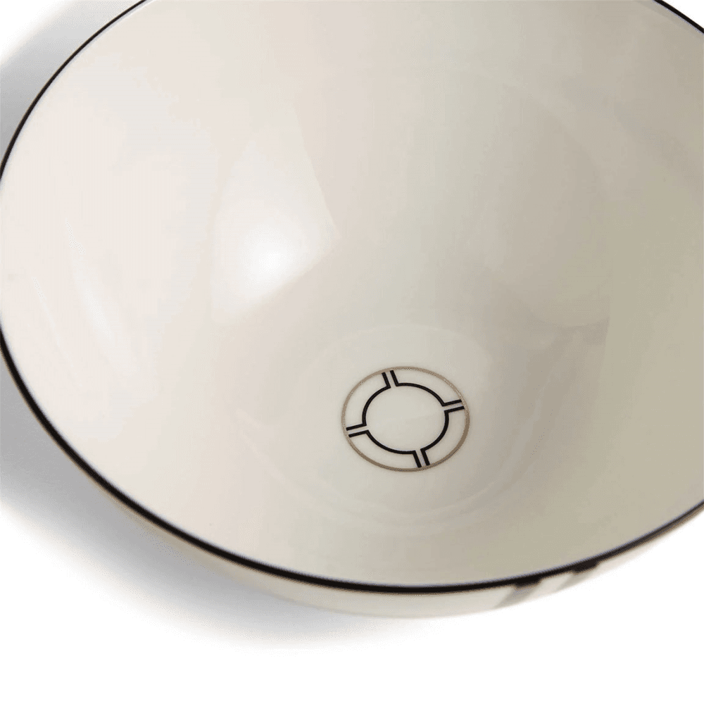 Luxe Graphite Cereal Bowl, Black & White