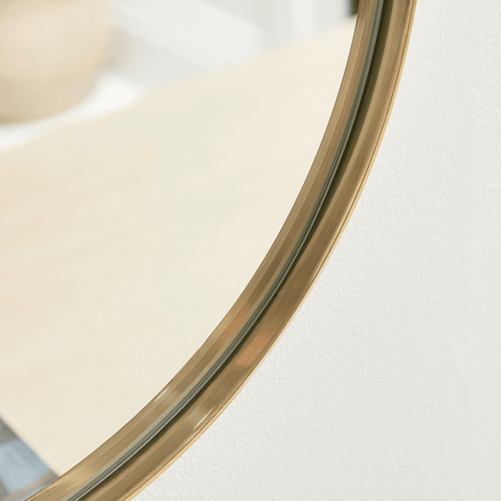 Lozenge Shaped Wall Mirror, Brass