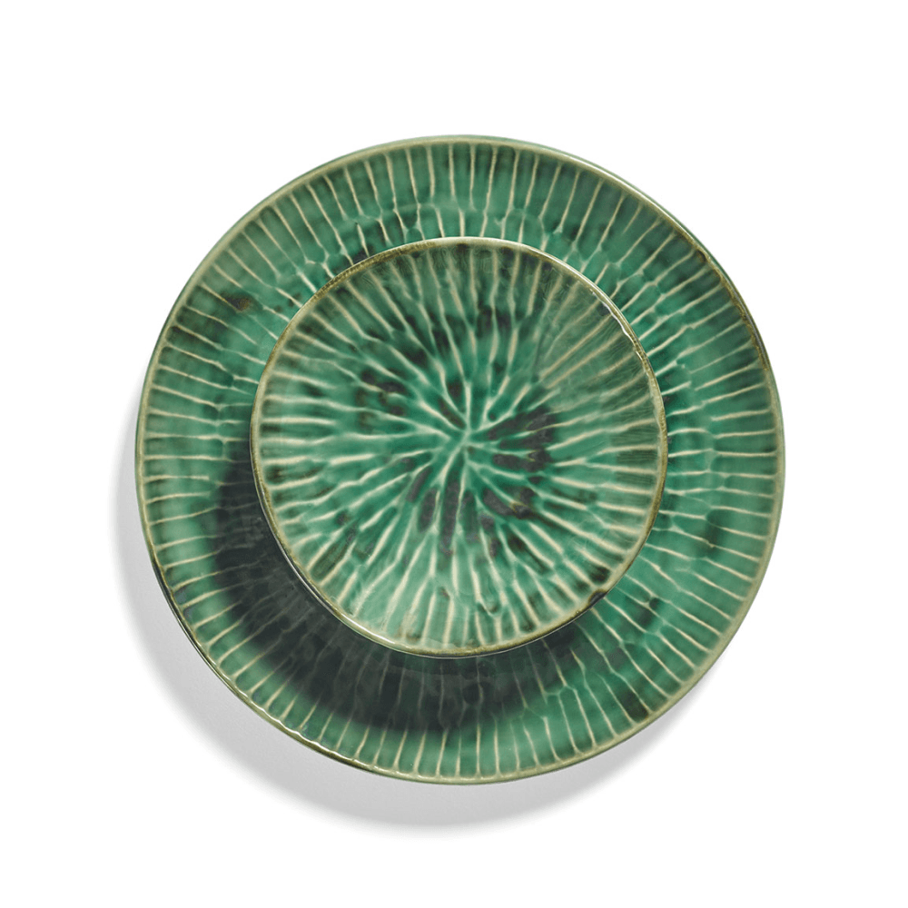 Verde Lanza by Pascale Naessen Set of 2 Dinner Plates, Green