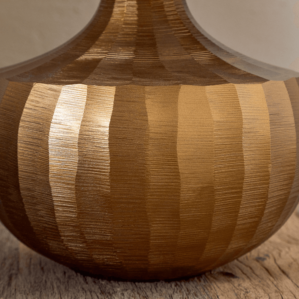 Sakiti Cast Aluminium Table Lamp, Antique Brass