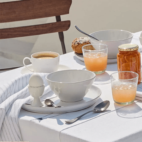 Image showing the Portobello Set Of 4 Cereal Bowl, White product.