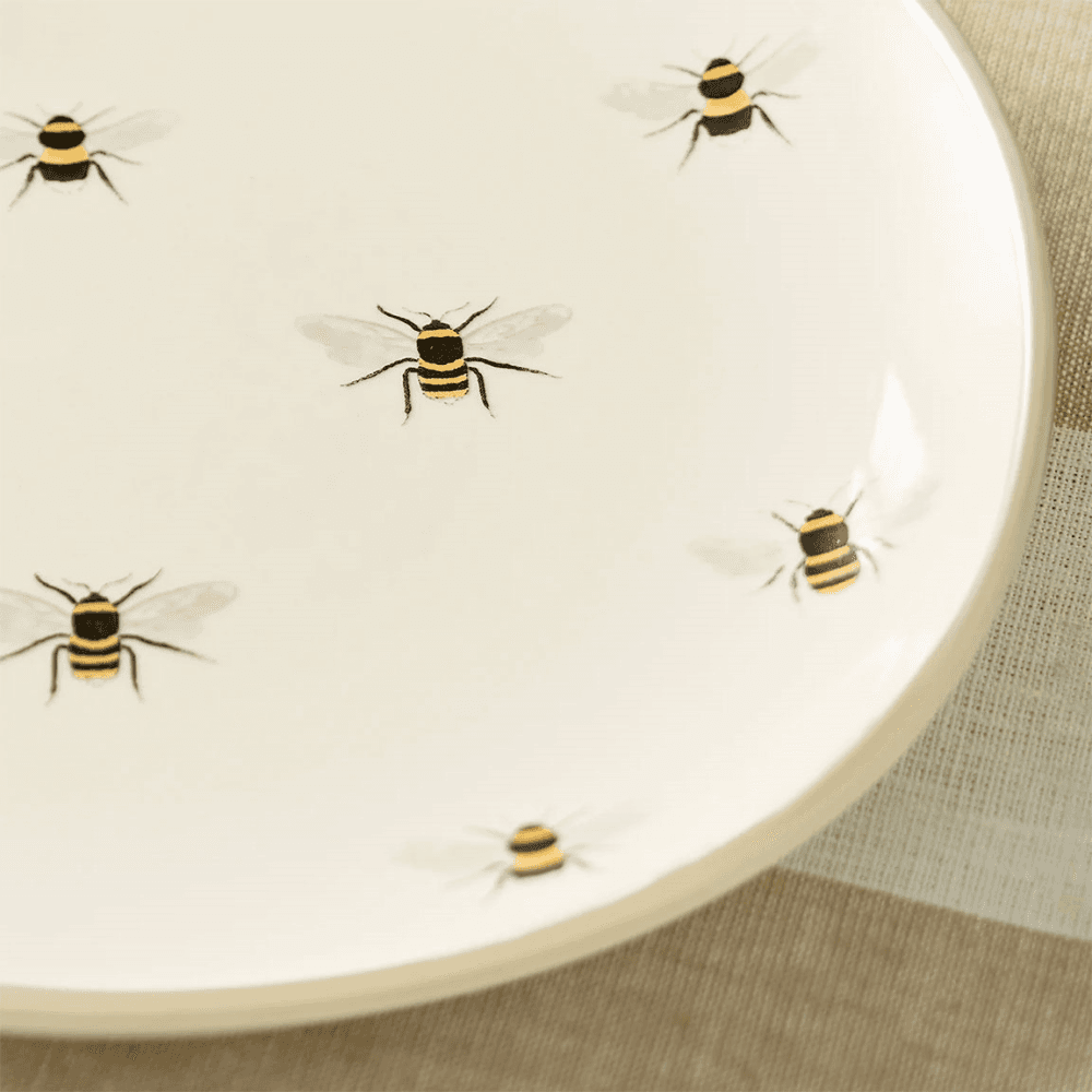 Bees Side Plate, Natural