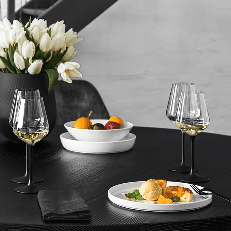 Manufacture Rock Set of 4 White Wine Glasses, Clear