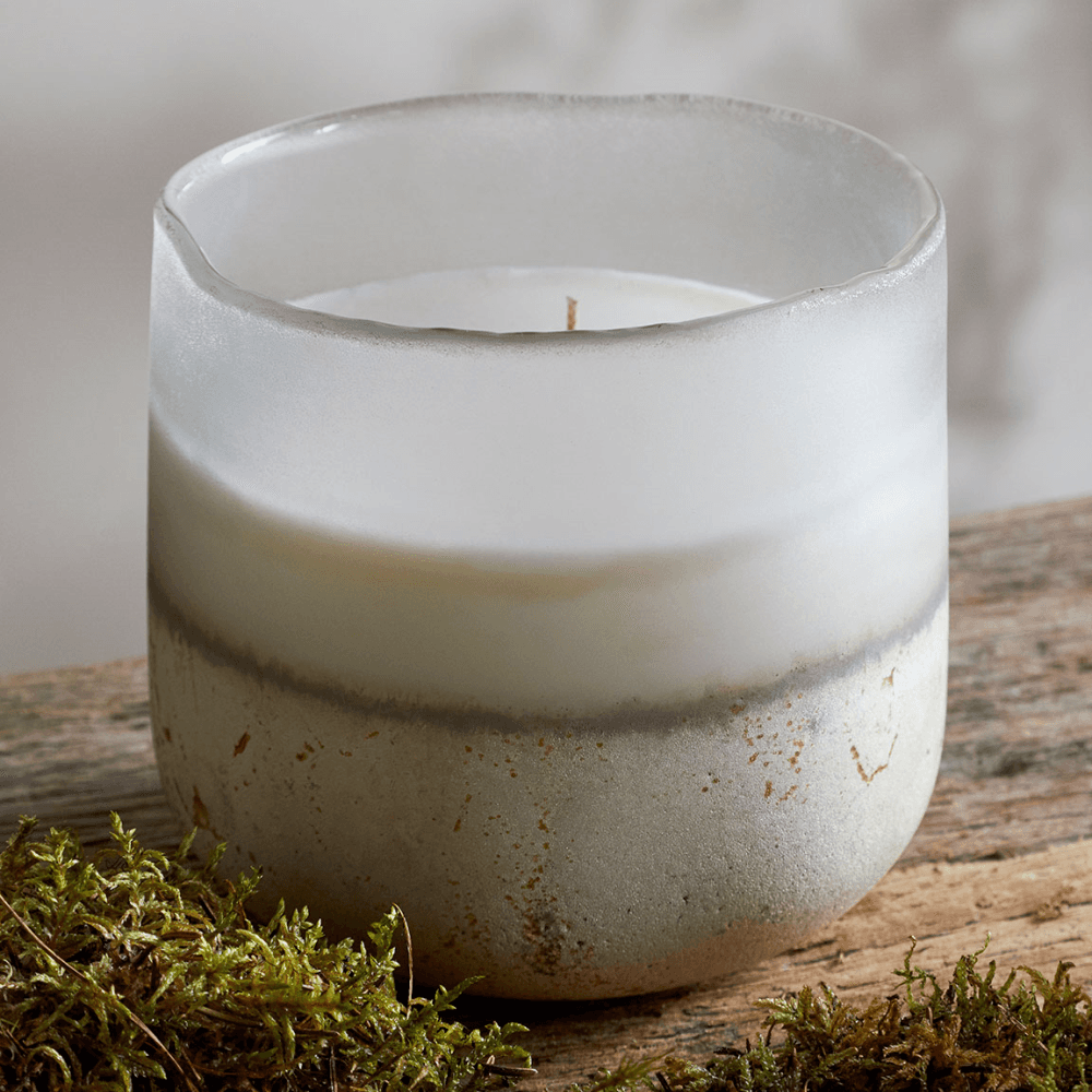 Sea Salt & Moss 3 Wick Scented Candle, Aged Smoke