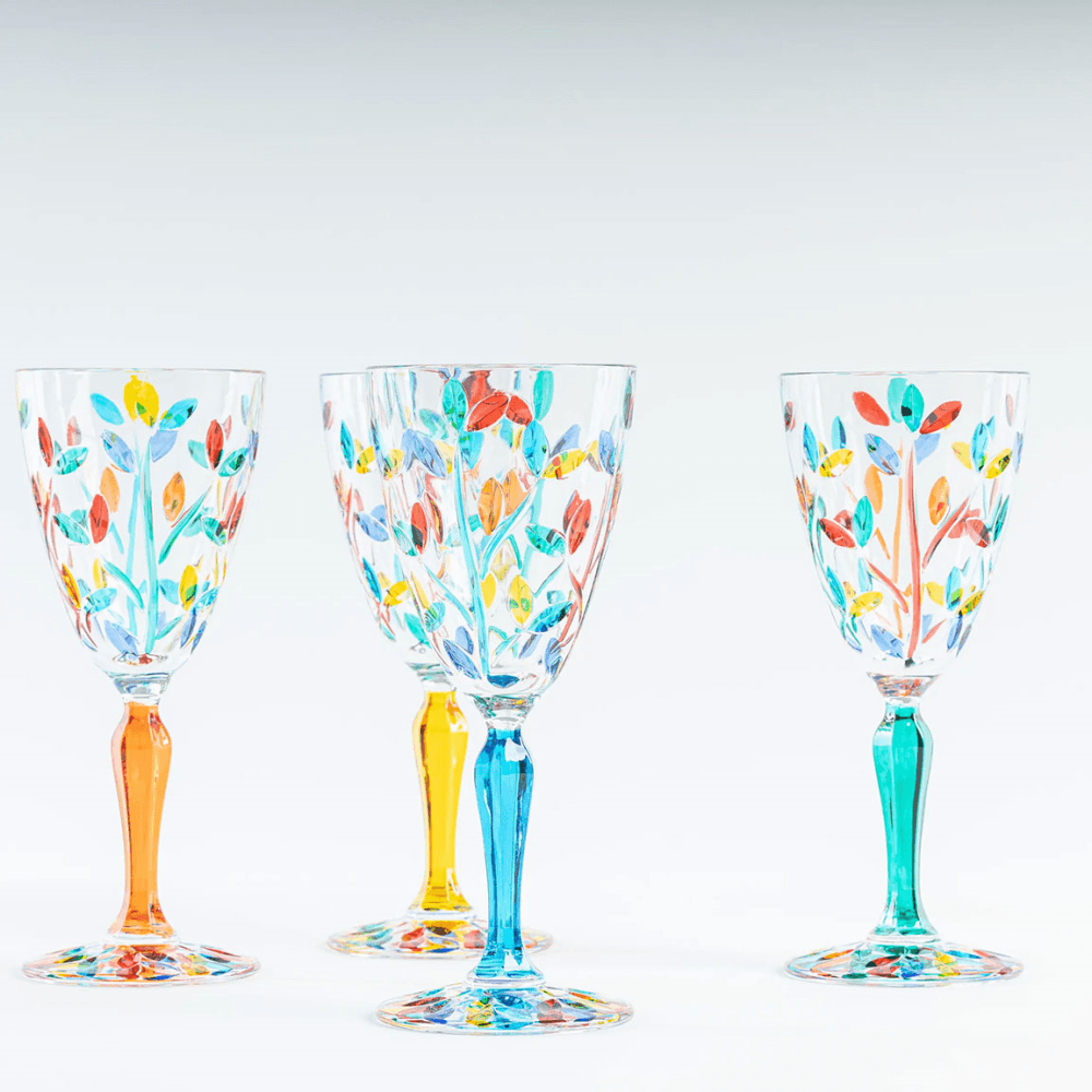 Crystal Set of 4 Wine Goblets