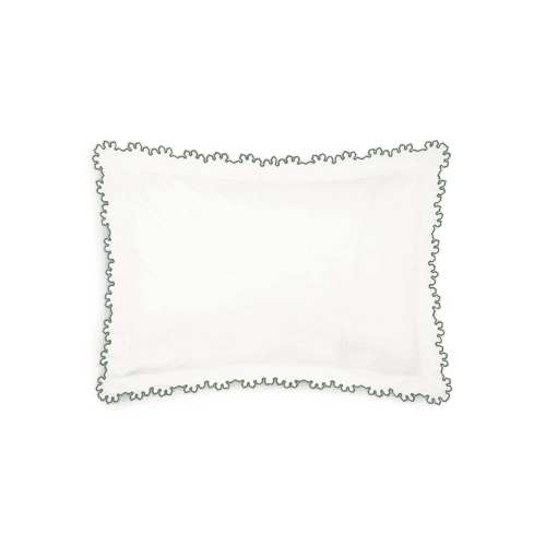 Image showing the Thea Scalloped Pillowcase, Large Square, Fern product.