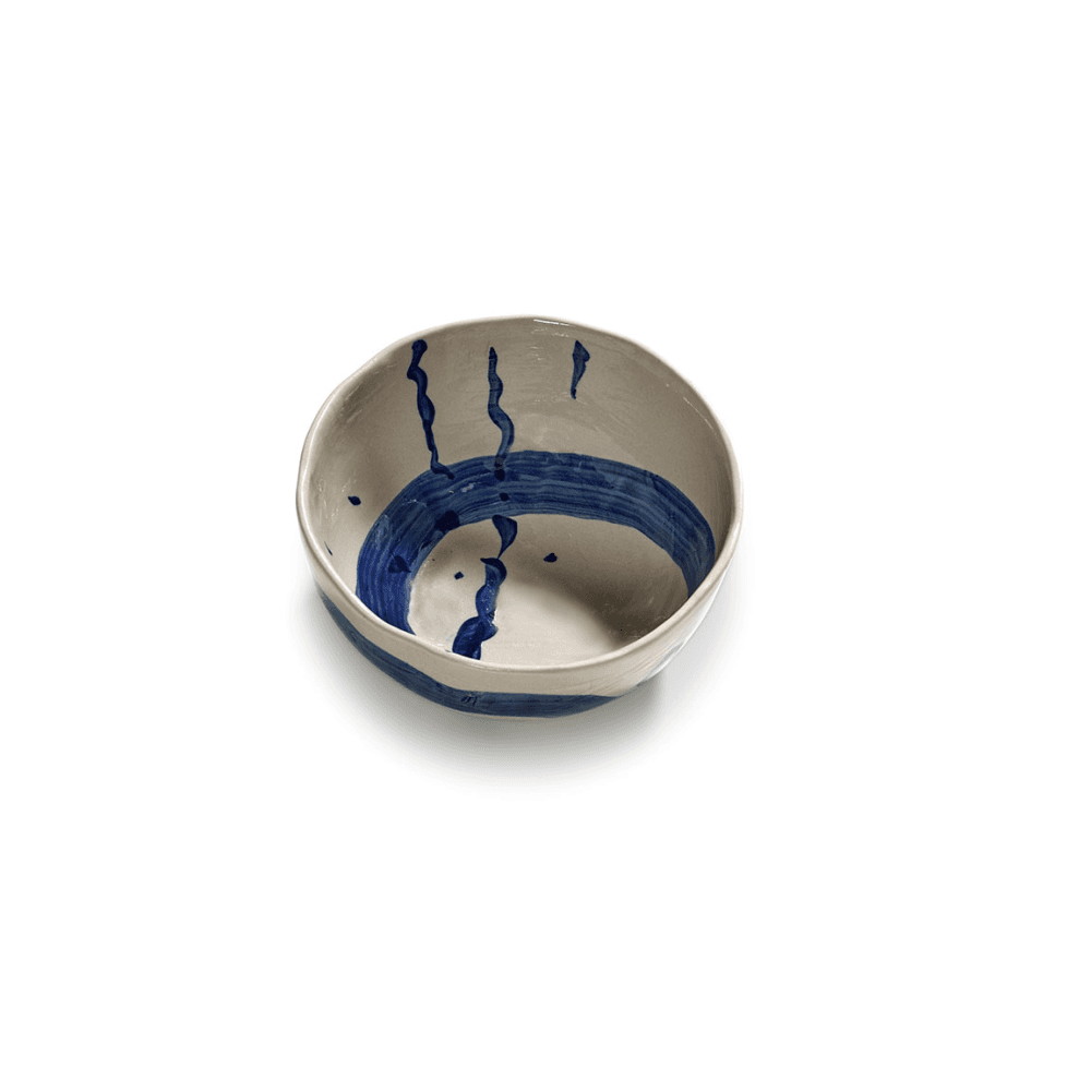 Sophia by Marie Michielssen Set of 2 Soup Bowls, Beige Blue