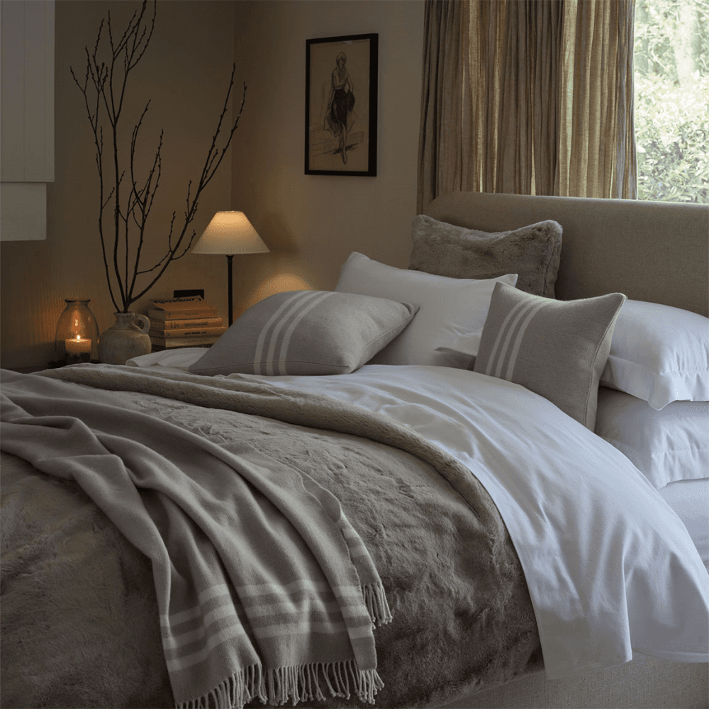 Velvet-Touch Brushed Cotton Oxford Pillowcase, White