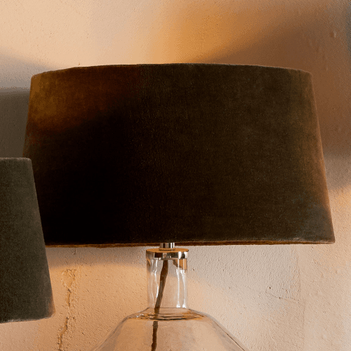 Image showing the Mendai Velvet & Linen Lampshade product.