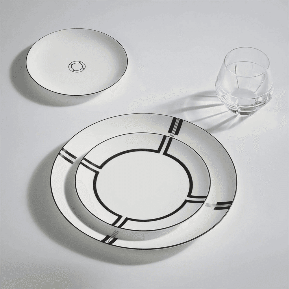Luxe Graphite Serving Bowl, Black & White