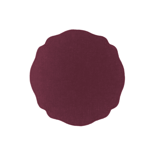 Image showing the Martha Placemat, Burgundy product.