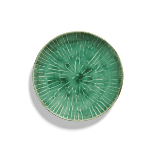 Image showing the Verde Lanza by Pascale Naessen Set of 2 Breakfast Plates, Green product.