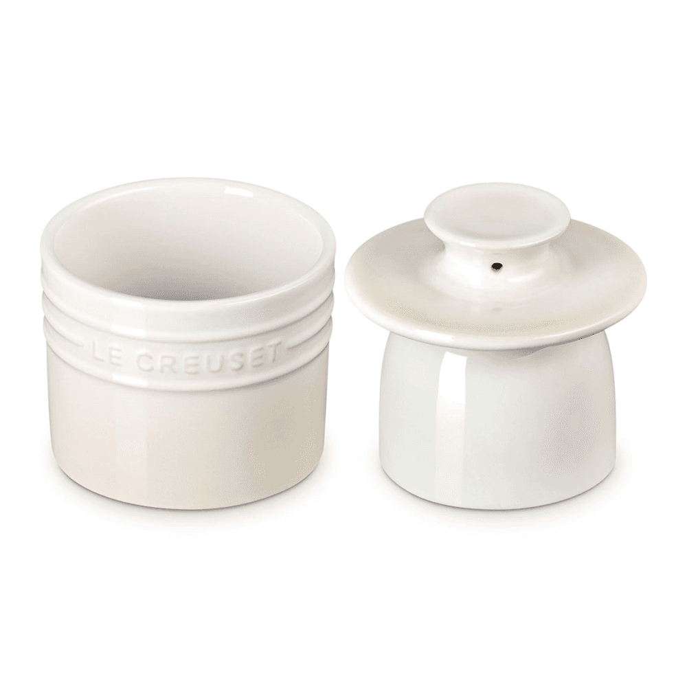 Stoneware Butter Crock, Meringue