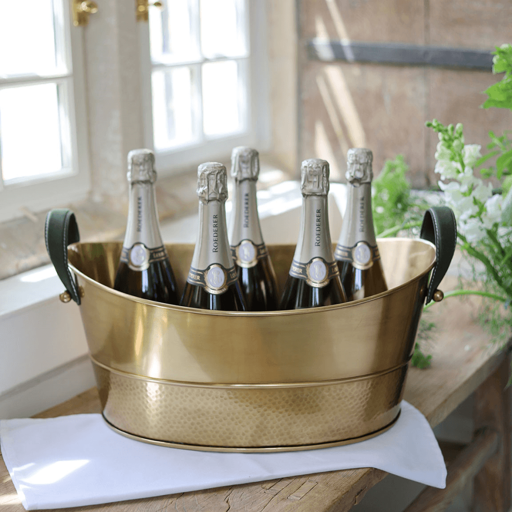 Champagne Bath, Antique Brass