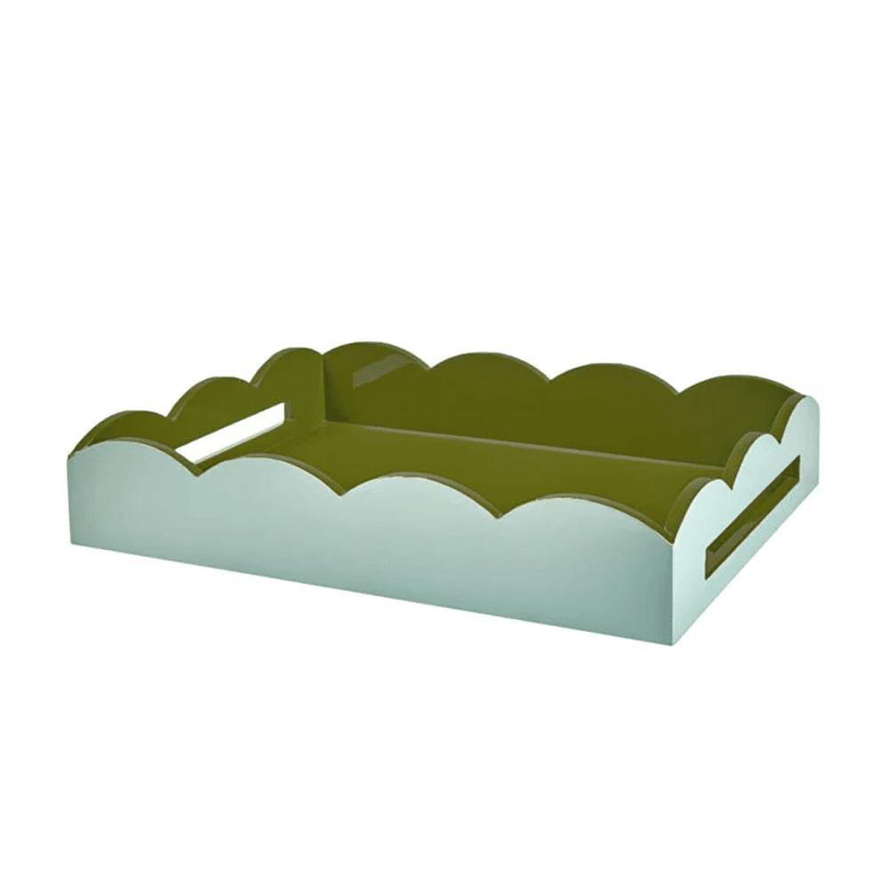 Lacquered Scallop Two Tone Tray