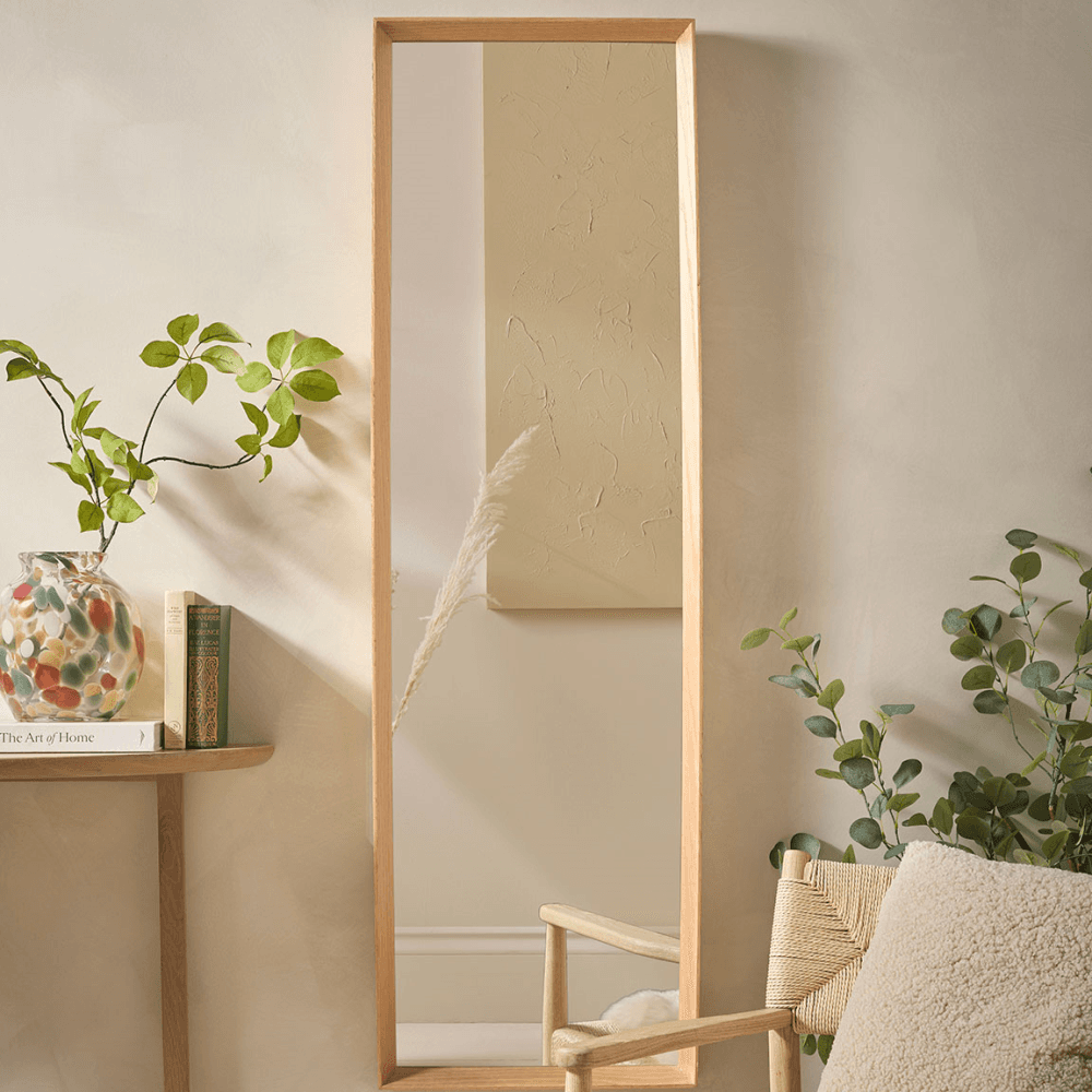 Deep Framed Mirror, Oak