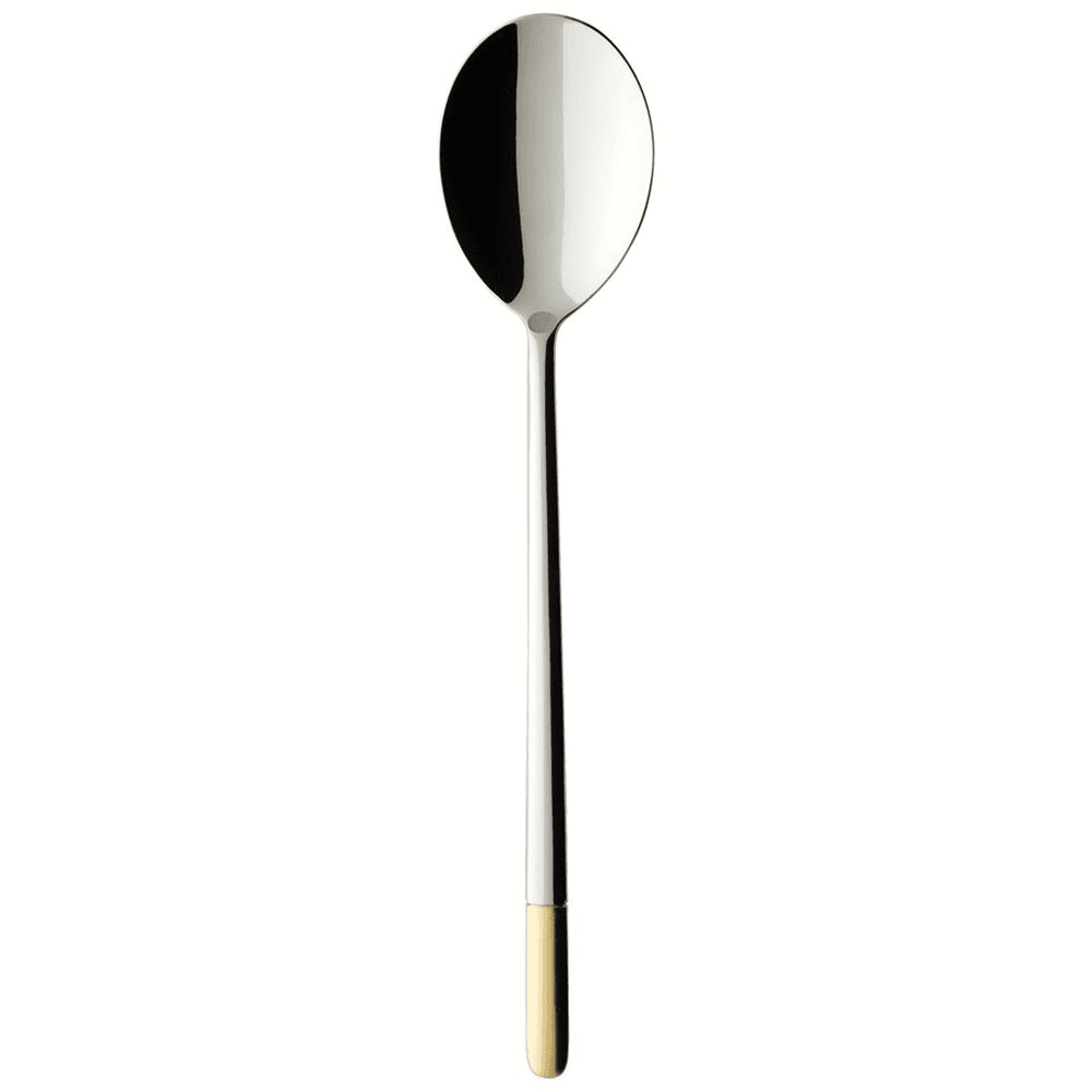 Ella Dessert Spoon, Stainless Steel with Partial Gold Plate