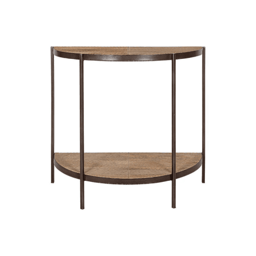 Image showing the Aasha Half Moon Console Table, Mango Wood product.