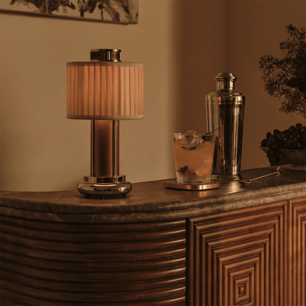 Ruby Portable Lamp, Silver