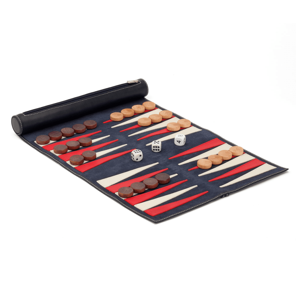 Luxury Leather Travel Backgammon Set